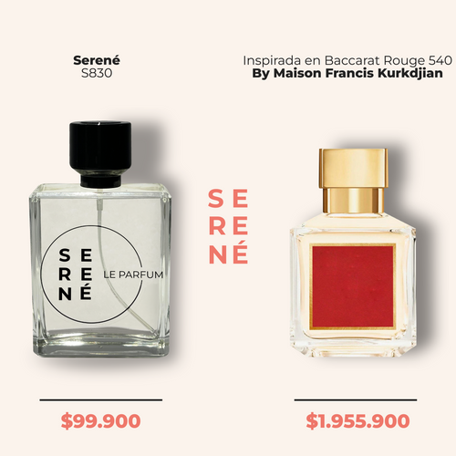 Serené Le Parfum S830 - Inspirada en Baccarat Rouge 540 por Maison Francis Kurkdjian