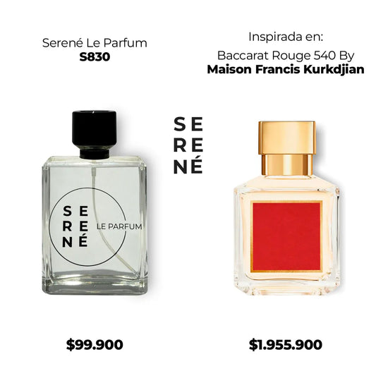 Serené Le Parfum S830 - Inspirada en Baccarat Rouge 540 por Maison Francis Kurkdjian