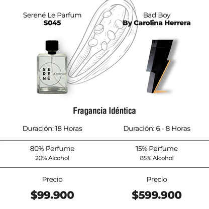 Serené Le Parfum S045 - Inspirada en Bad Boy por Carolina Herrera