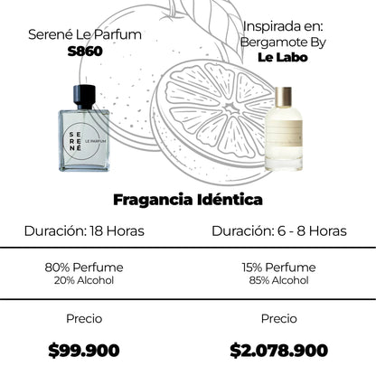 Serené S860 Inspirada en Bergamote By Le Labo