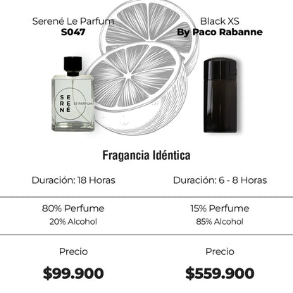 Serené Le Parfum S047 - Inspirada en Black XS por Paco Rabanne