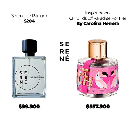 Serené S204 Inspirada en CH Birds Of Paradise For Her By Carolina Herrera (Kit 50 ML)