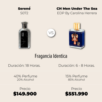 Serené Le Parfum S072 - Inspirada en CH Men Under The Sea por Carolina Herrera