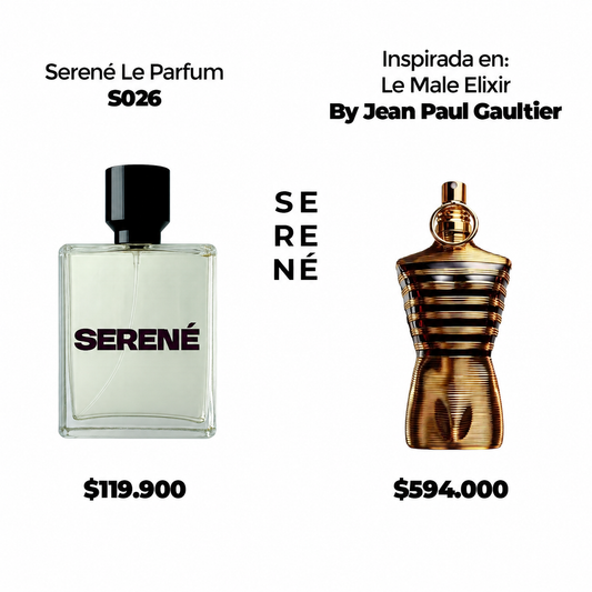Serené Le Parfum S026 Inspirada en Le Male Elixir By Jean Paul Gaultier