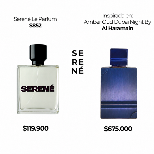Serené Le Parfum S852 Inspirada en: Amber Oud Dubai Night By Al Haramain