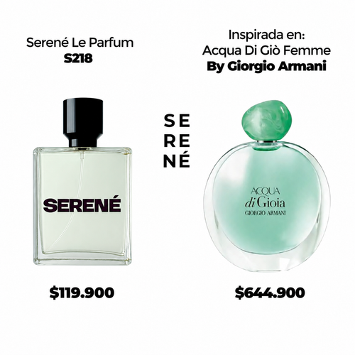 Serené Le Parfum S218 Inspirada en Acqua Di Gio Femme By Giorgio Armani