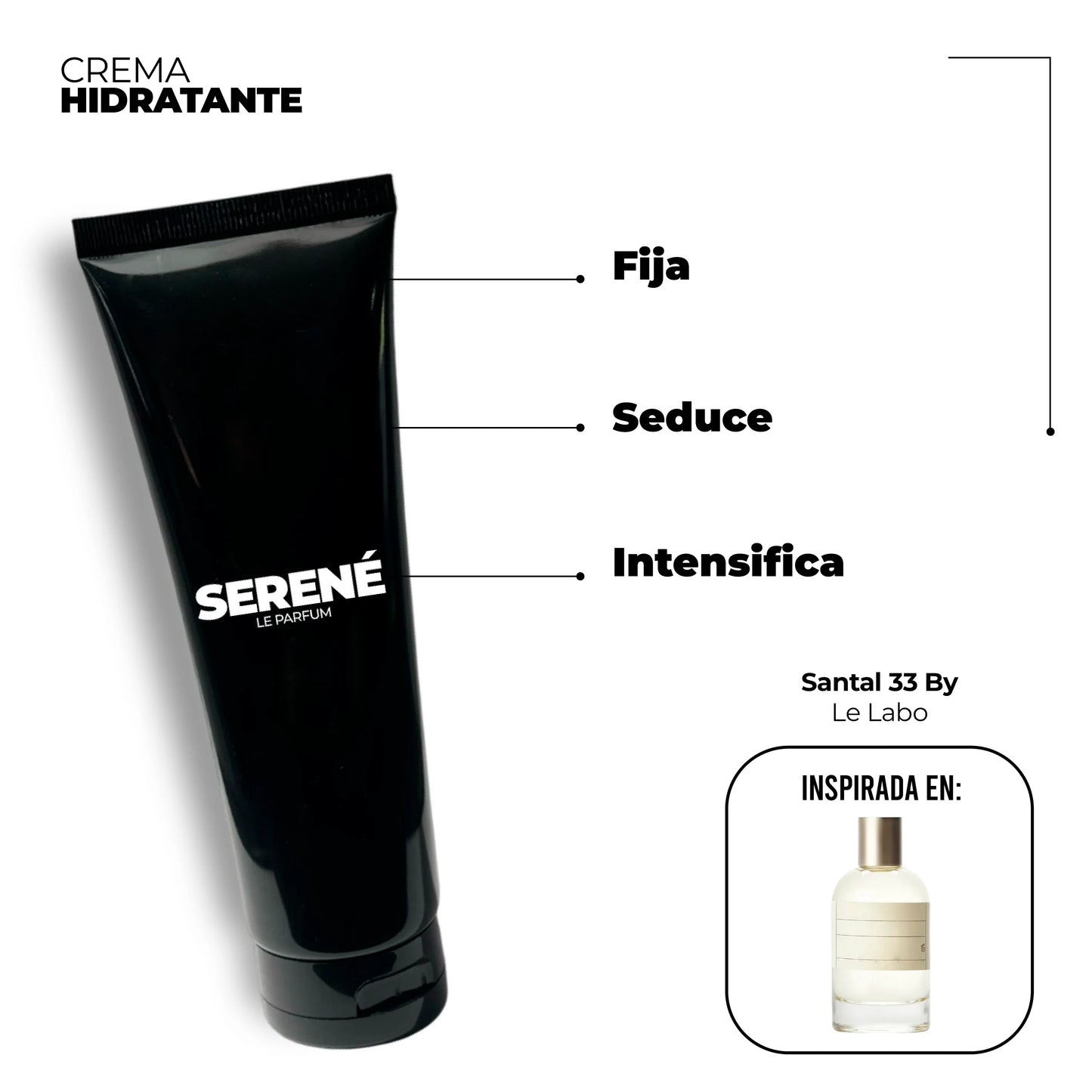 Crema Hidratante Serené C841 Inspirada en Santal 33 By Le Labo