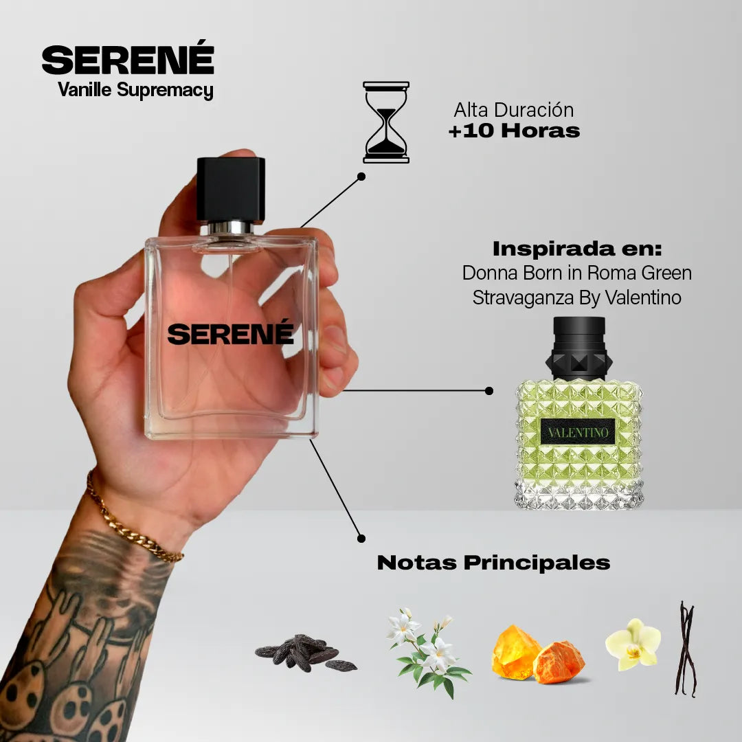 Serené Vanille Supremacy Inspirado en Donna Born in Roma Green Stravaganza By Valentino