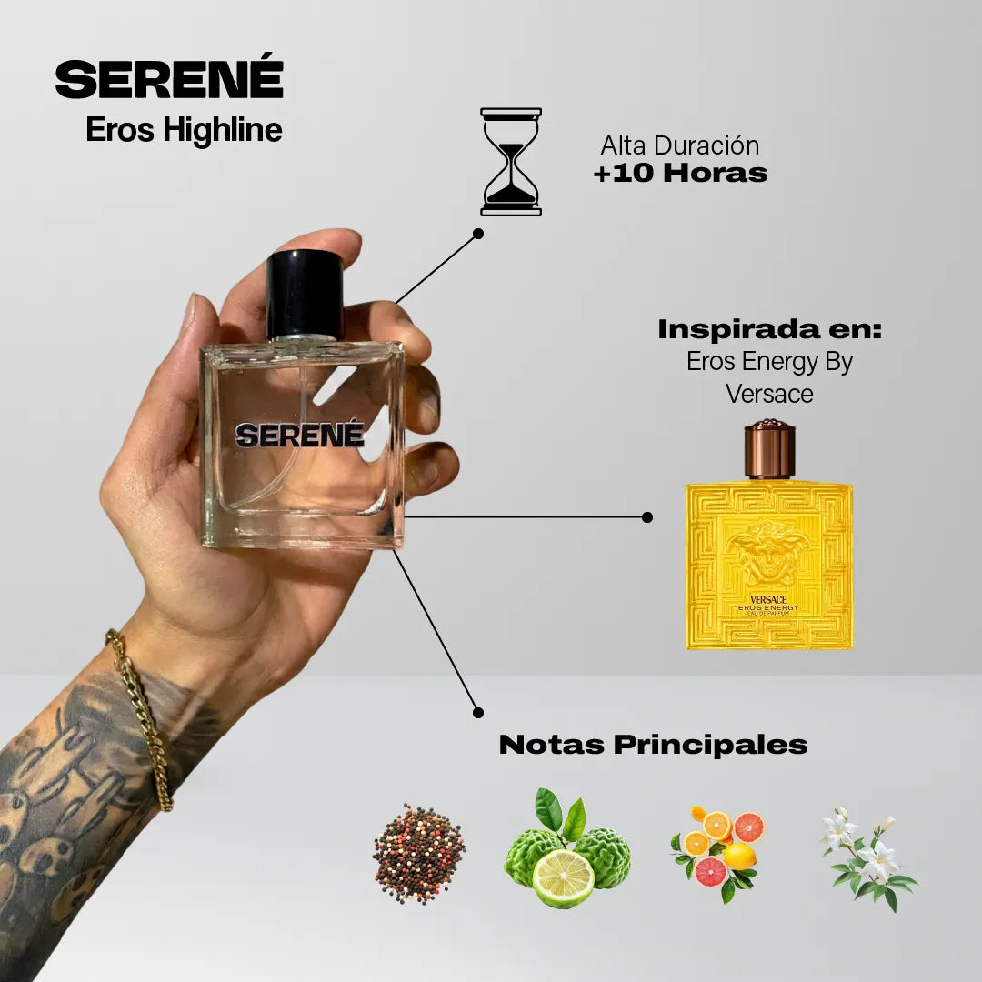 Serené Le Parfum S098 Inspirada en Eros Energy By Versace (Kit 50 ML)