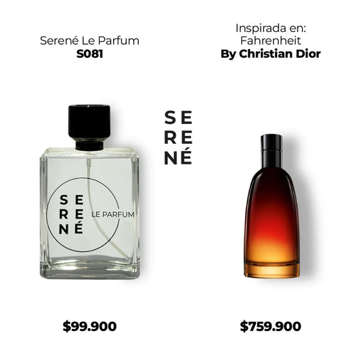 Serené Le Parfum S081- Inspirada en Fahrenheit por Christian Dior