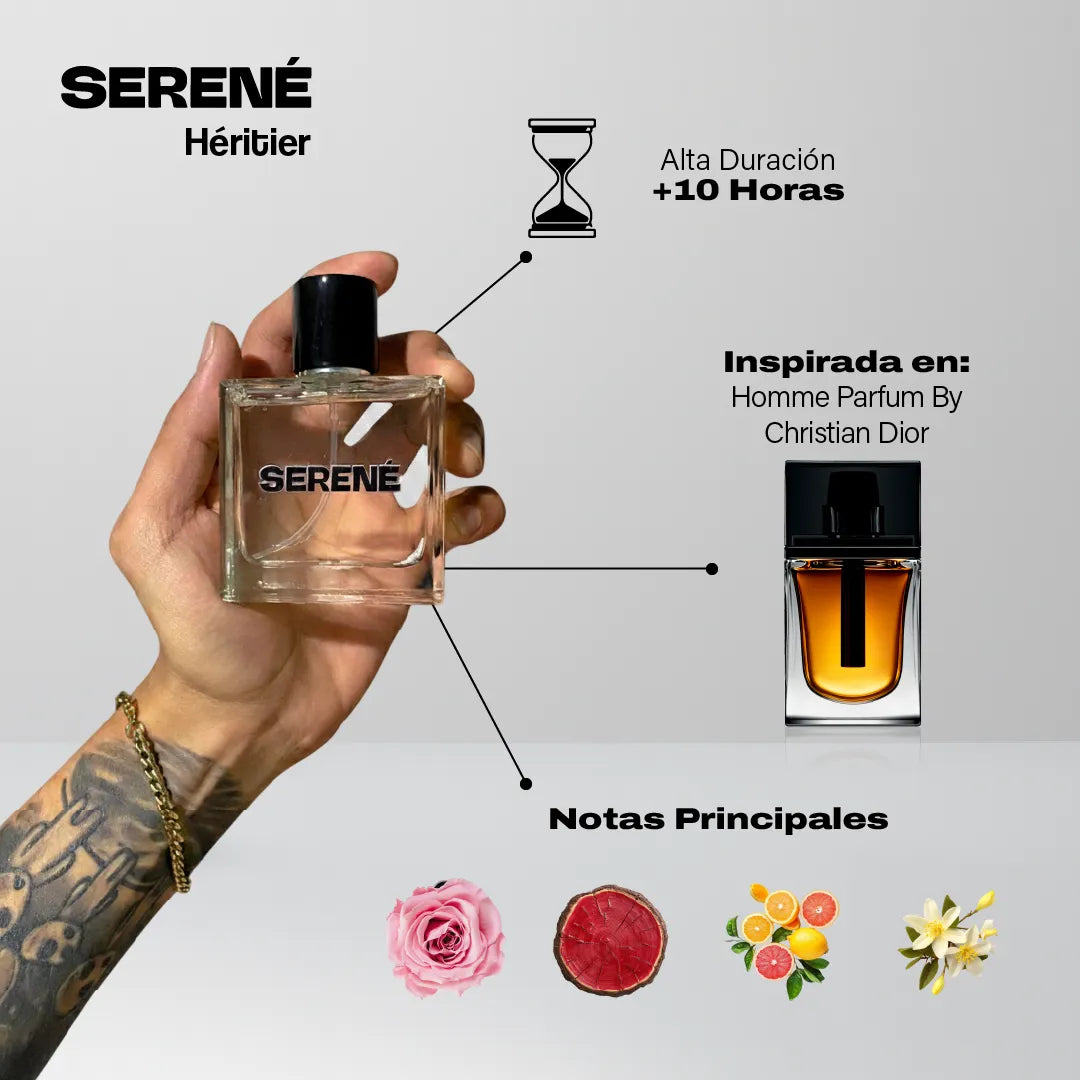 Serené S070 Inspirada en Homme Parfum By Dior (Kit 50 ml)