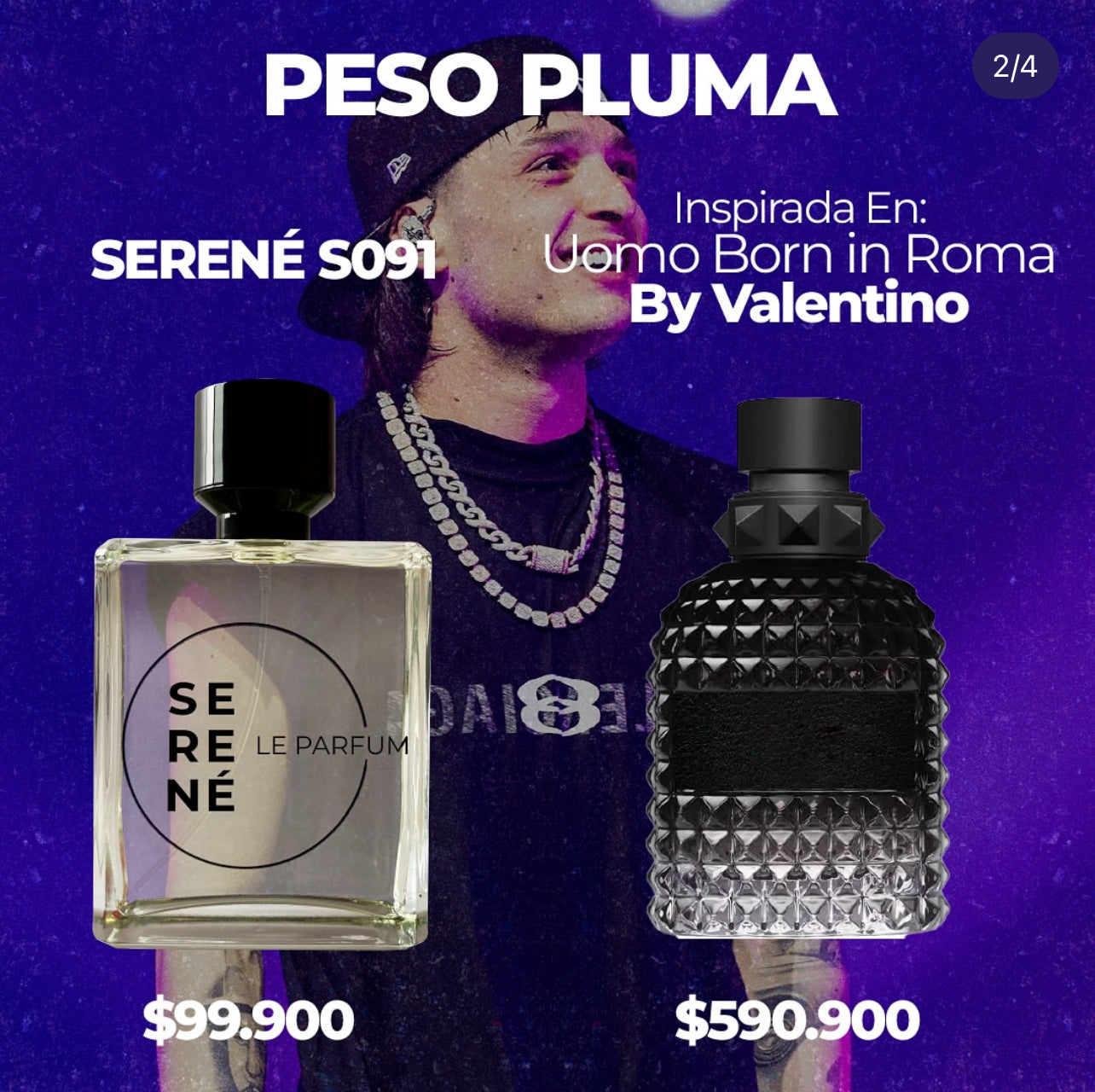 Serené Le Parfum S091 Inspirada en Valentino Uomo Born in Roma By Valentino (Peso Pluma)