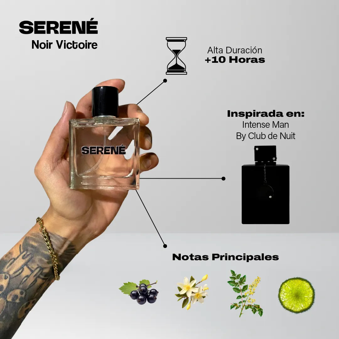 Serené Le Parfum S089 Inspirada en Intense Man 50 ml (La Bestia Negra) By Club De Nuit (Kit 50 ml)