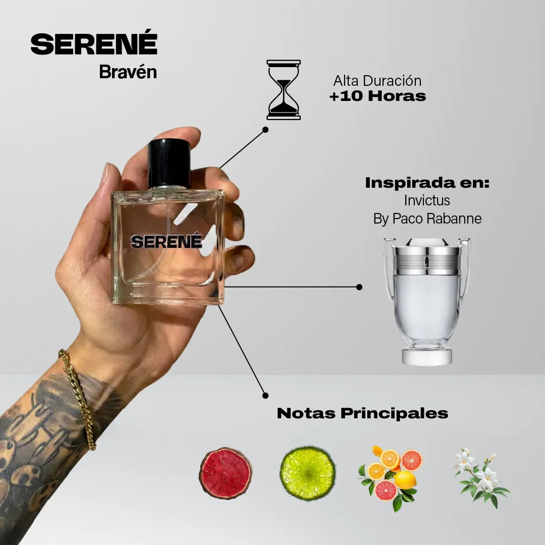 Serené Le Parfum S034 - inspirada en Invictus por Paco Rabanne (Kit 50 ml)