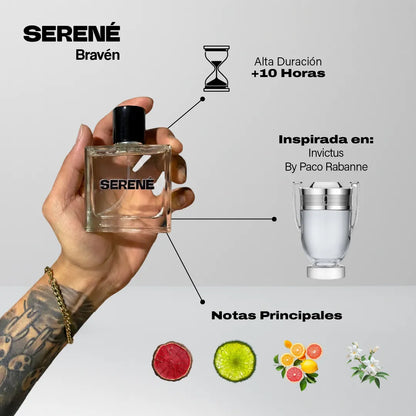 Serené Le Parfum S034 - inspirada en Invictus por Paco Rabanne (Kit 50 ml)