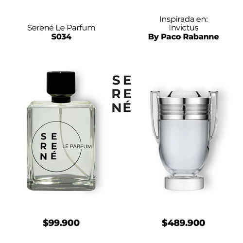 Serené Le Parfum S034 - inspirada en Invictus por Paco Rabanne (Kit 50 ml)