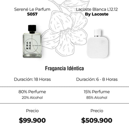 Serené Le Parfum S057 - Inspirada en Lacoste Blanca L12.12 por LaCoste
