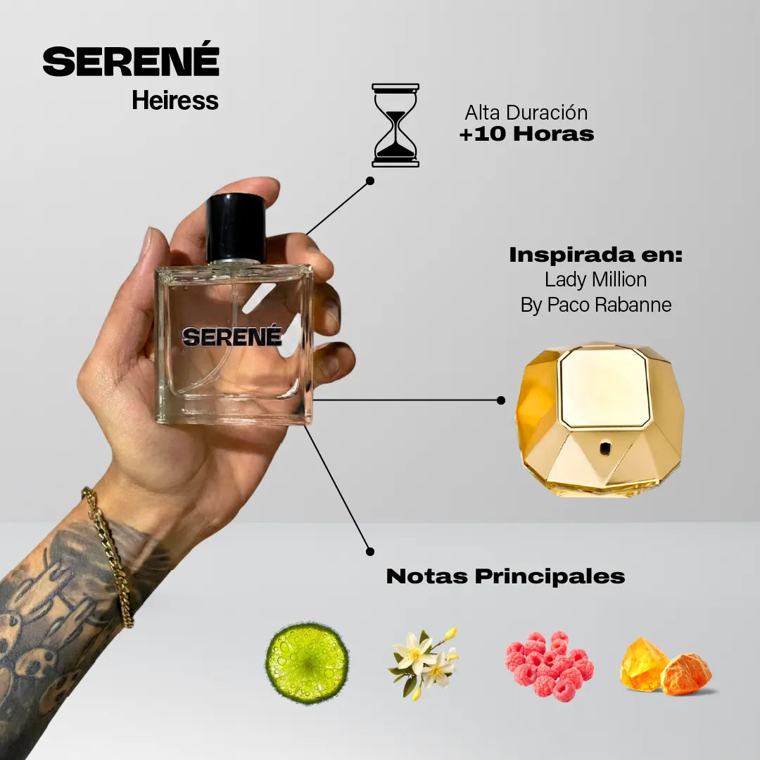 Serené Le Parfum S234 - Inspirada en Lady Million por Paco Rabanne (Kit 50 ml)