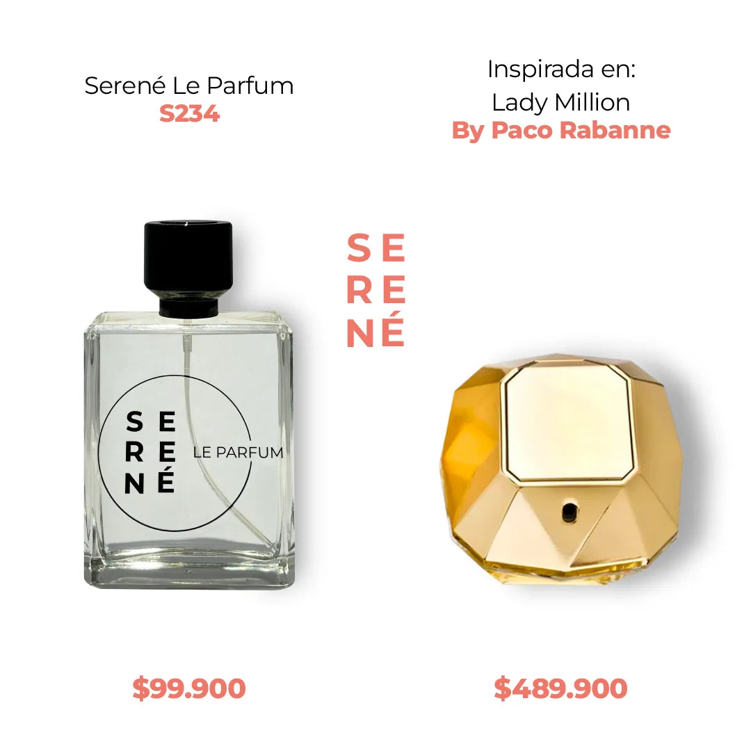 Serené Le Parfum S234 - Inspirada en Lady Million por Paco Rabanne (Kit 50 ml)