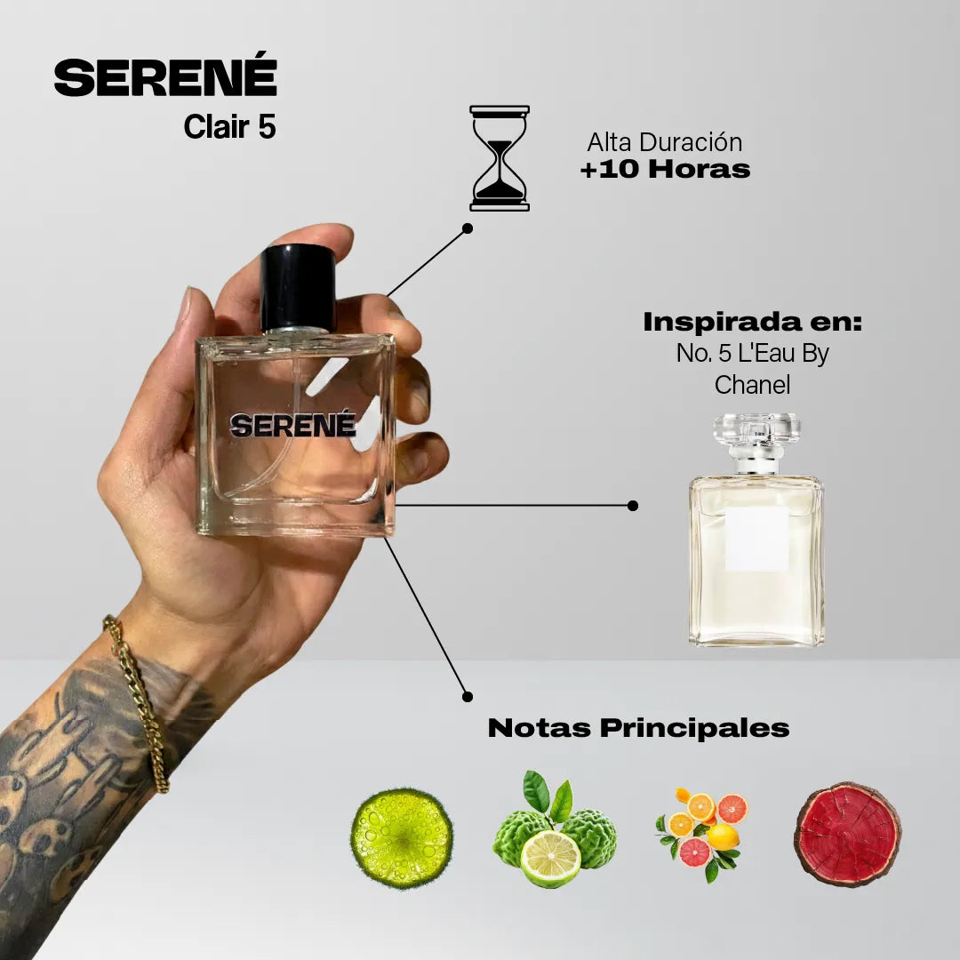 Serené S238 Inspirada en No. 5 L’Eau By Chanel (Kit 50 ml)