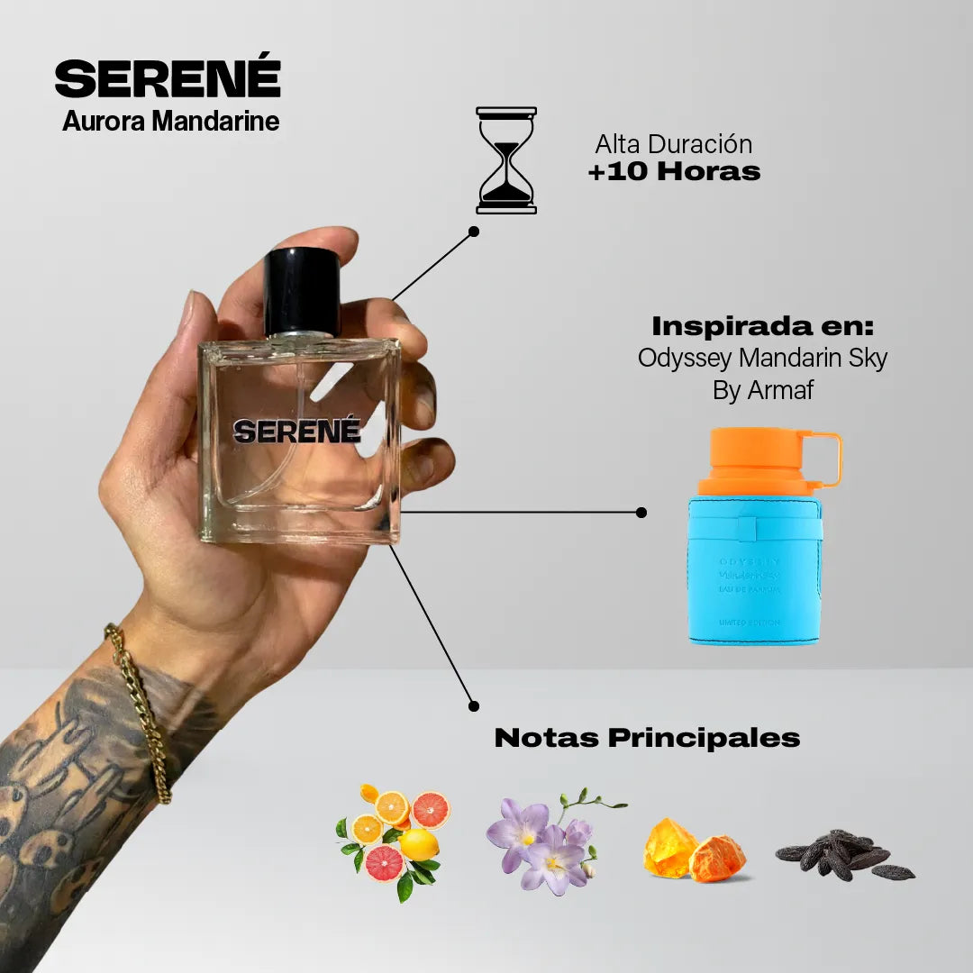 Serené Le Parfum S014 Inspirada en Odyssey Mandarin Sky By Armaf (Kit 50 ML)