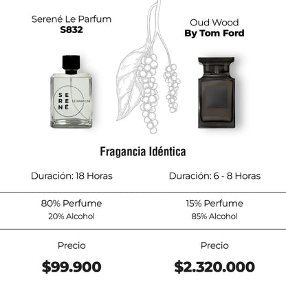 Serené Le Parfum S832 - Inspirada en Oud Wood por Tom Ford (PROMO 120)
