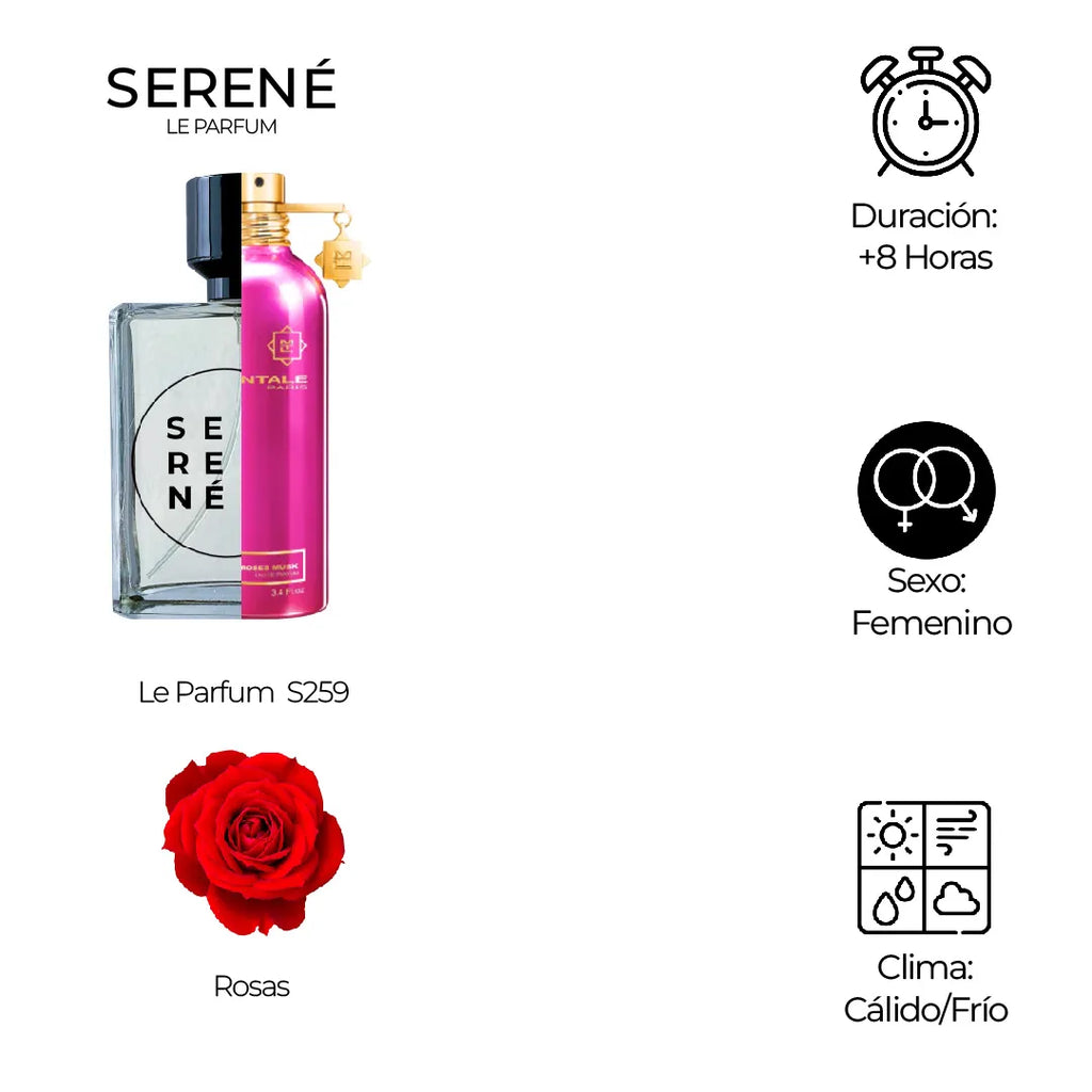 Serené Le Parfum S259 Inspirada en Roses Musk By Montale (Kit 50 ML) — vista 2