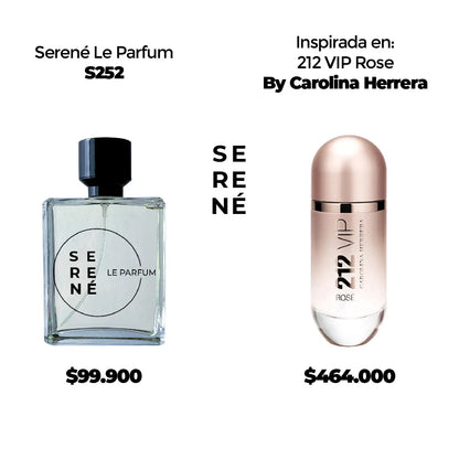 Serené Le Parfum S252 Inspirada en 212 VIP Rose By Carolina Herrera