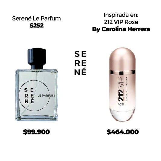 Serené Le Parfum S252 Inspirada en 212 VIP Rose By Carolina Herrera
