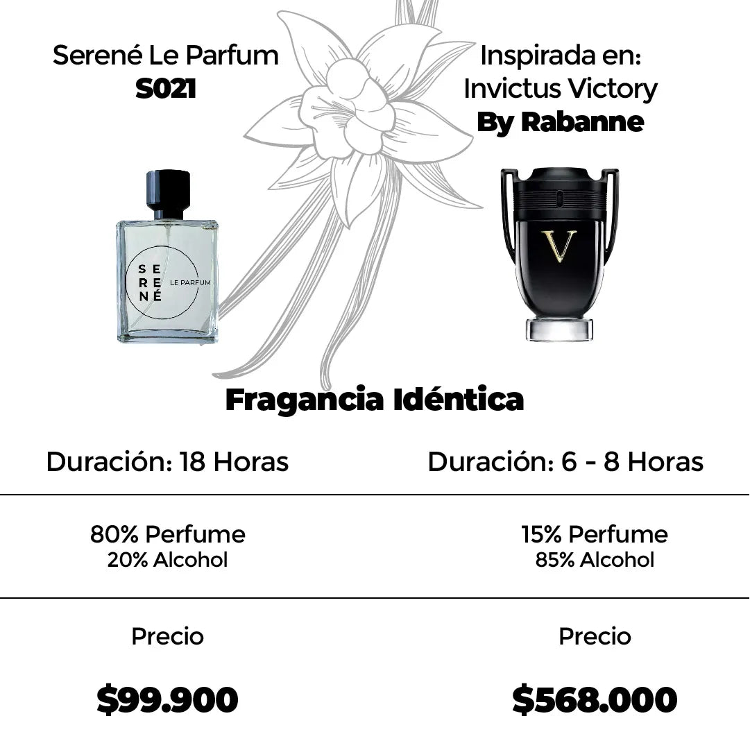 Serené Le Parfum S021 Inspirada en Invictus Victory By Paco Rabanne