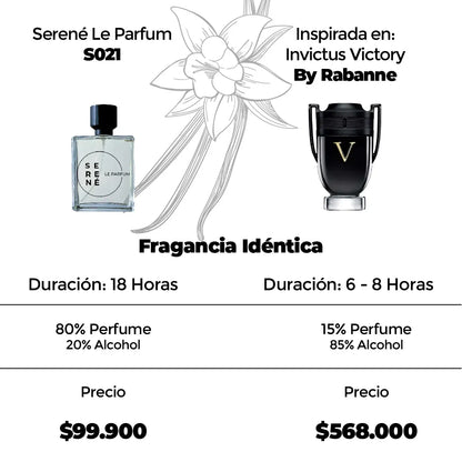 Serené Le Parfum S021 Inspirada en Invictus Victory By Paco Rabanne