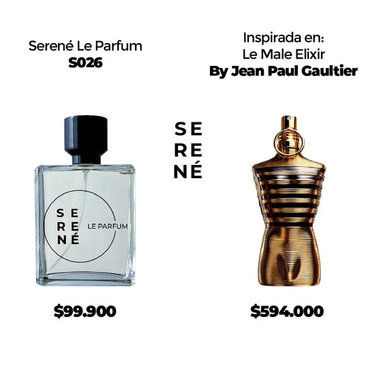 Serené Le Parfum S026 Inspirada en Le Male Elixir By Jean Paul Gaultier
