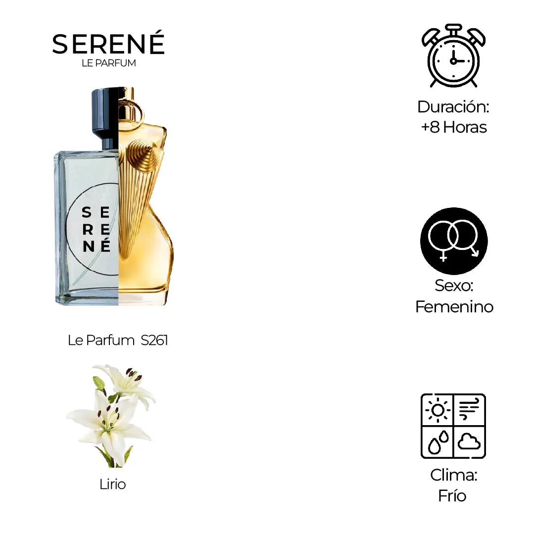 Serené Le Parfum S261 Inspirada en Gaultier Divine By Jean Paul Gaultier