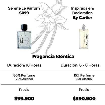 Serené Le Parfum S099 Inspirada en Declaration By Cartier