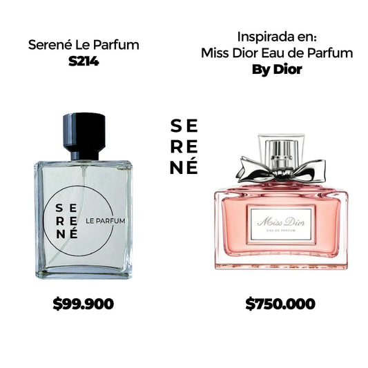 Serené Le Parfum S214 Inspirada en Miss Dior EAU de Parfum By Dior