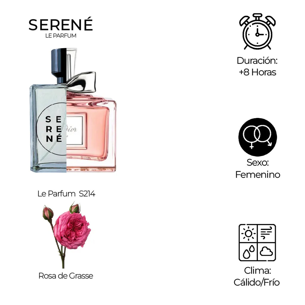 Serené Le Parfum S214 Inspirada en Miss Dior EAU de Parfum By Dior — vista 2
