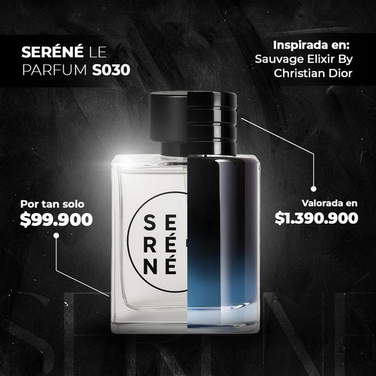 Serené Le Parfum S030 -  inspirada en Sauvage Elixir por Christian Dior