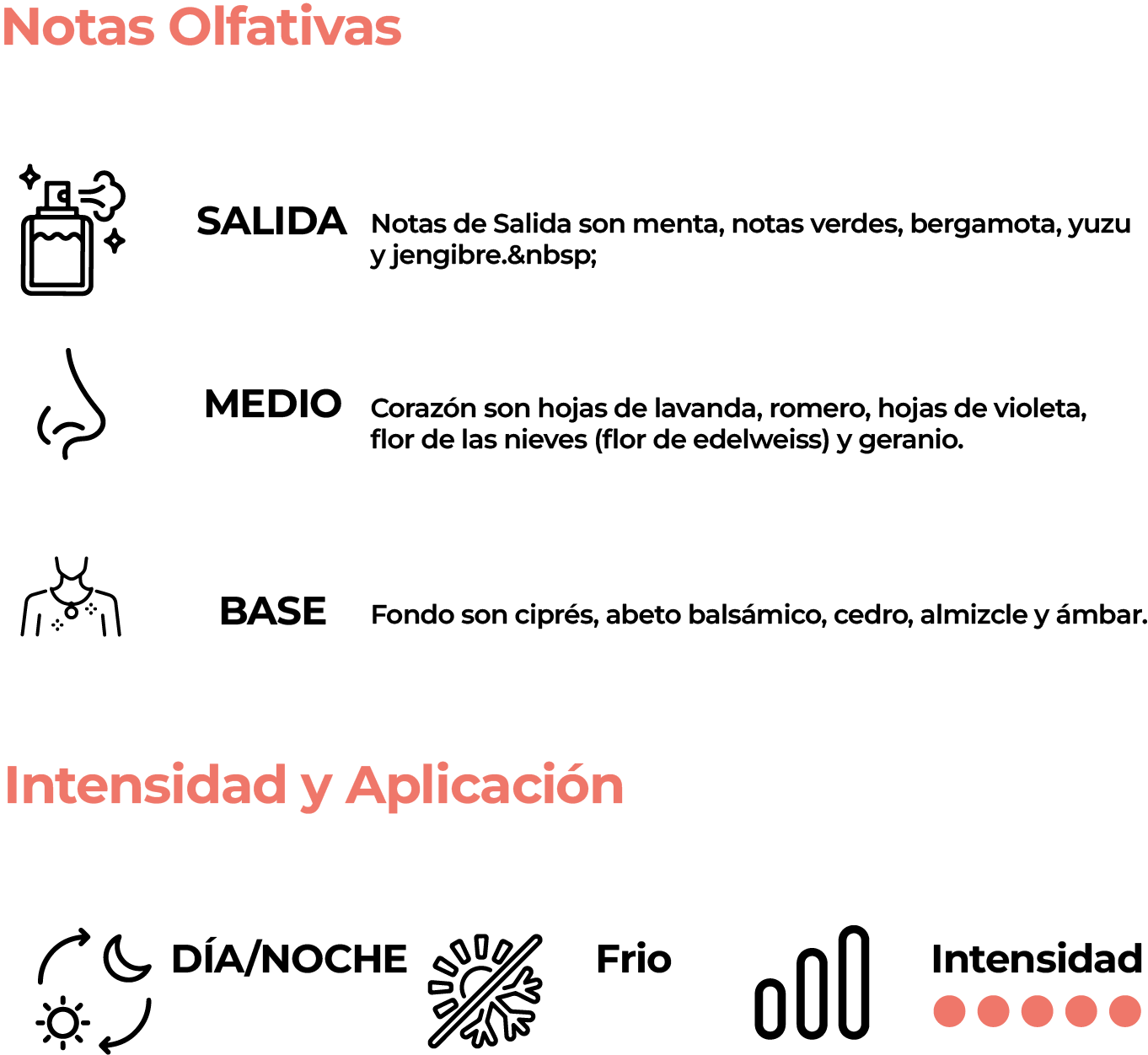 Intensidad y aplicación