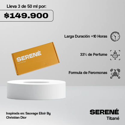 Serené Le Parfum S030 -  inspirada en Sauvage Elixir por Christian Dior (Kit 50 ml)