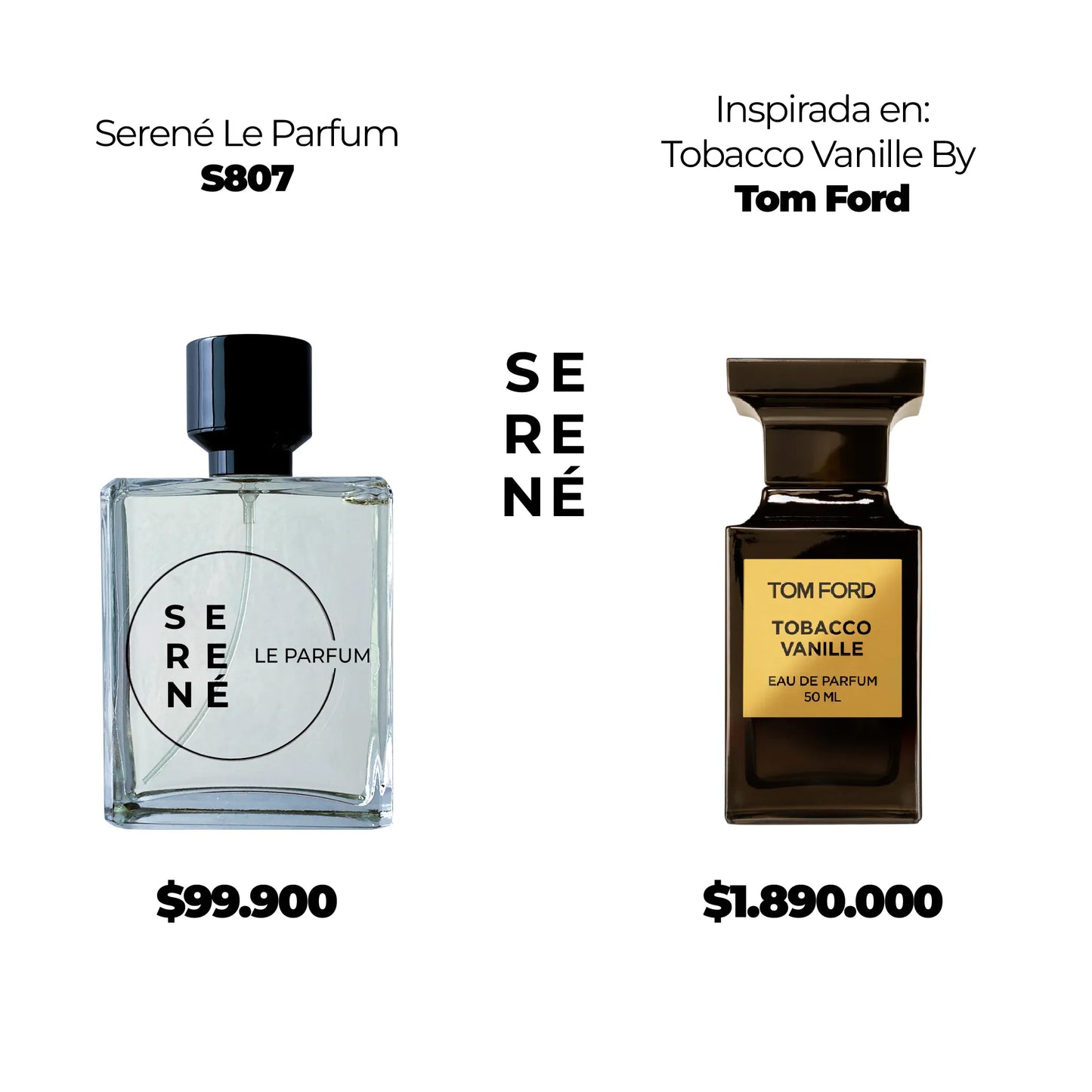 Serené S807 Inspirada en Tobacco Vanille by Tom Ford (Kit 50 ML)