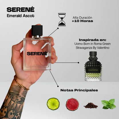 Serené Emerald Ascot Inspirado en Uomo Born in Roma Green Stravaganza By Valentino