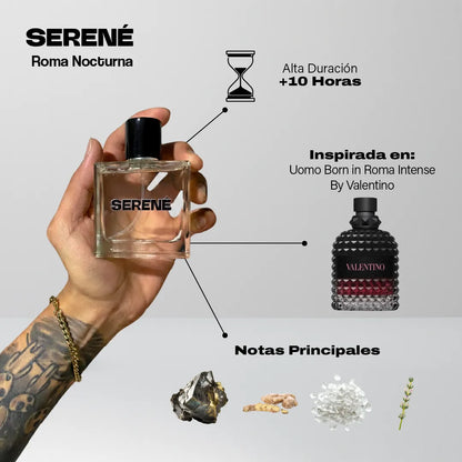 Serené Le Parfum S023 Inspirada en Uomo Born In Roma Intense By Valentino (Kit 50 ML)