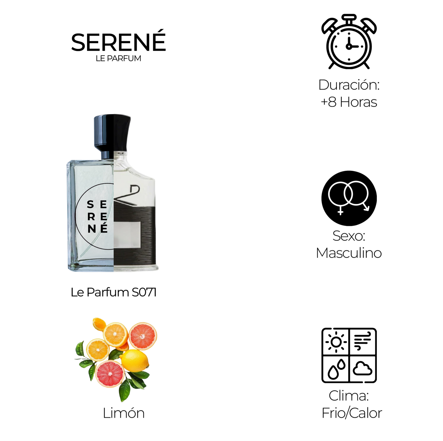 Serené S071 Inspirada en Aventus By Creed (Promo 100ML X 3)