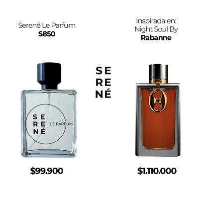 Serené Le Parfum S850 Inspirada en: Night Soul By Rabanne (Kit 50 ML)