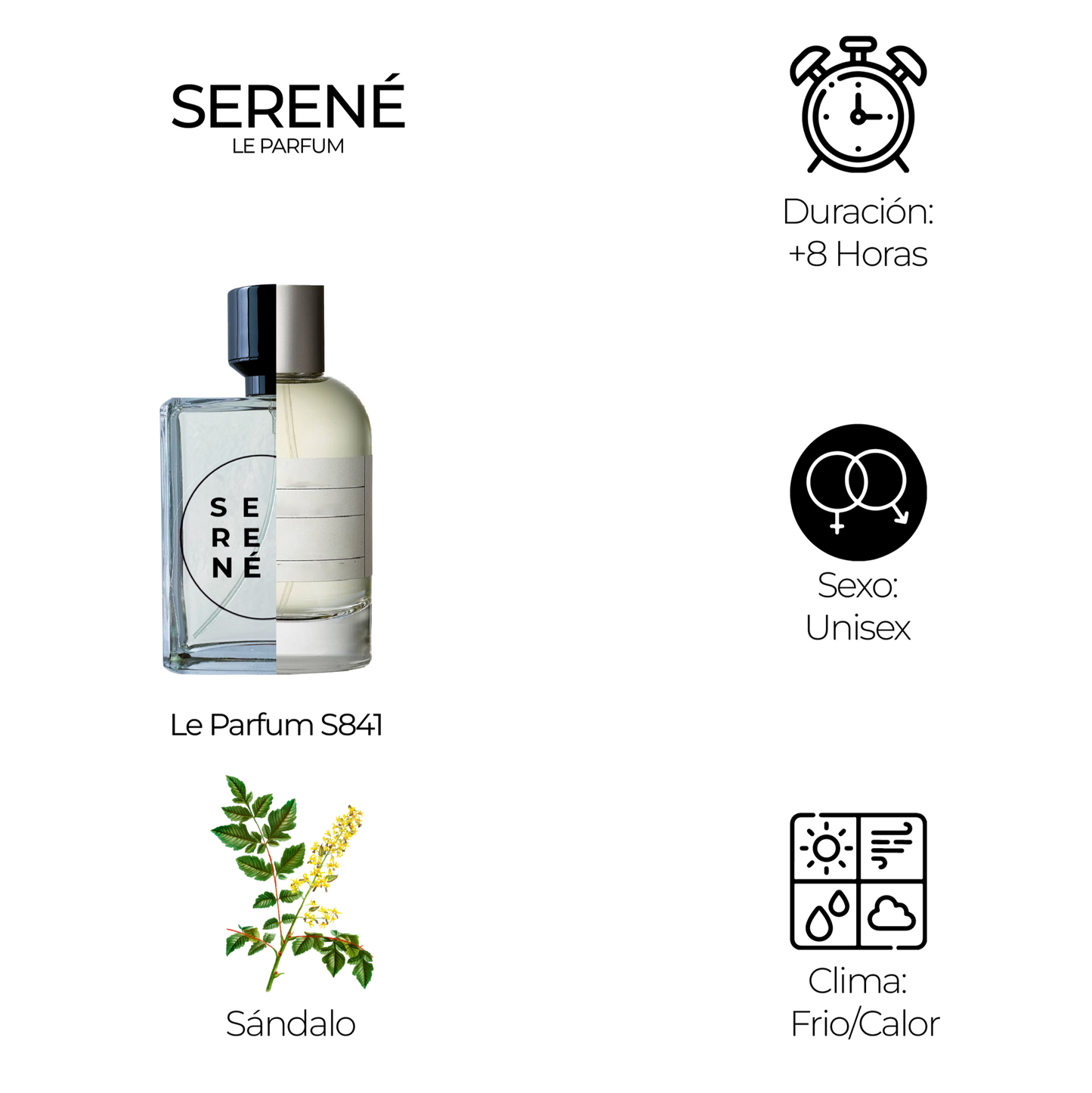 Serené Le Parfum S841 Inspirada en Santal 33 By Le Labo (Justin Bieber)