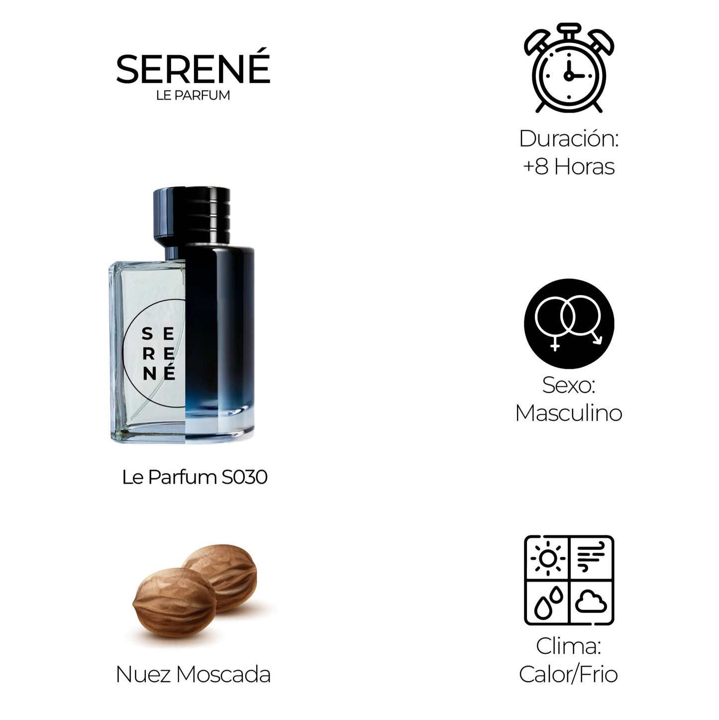 Serené Le Parfum S030 -  inspirada en Sauvage Elixir por Christian Dior (Promo 100ML X 3)