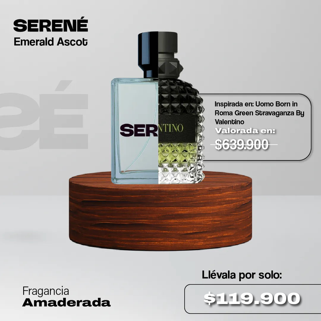 Serené Emerald Ascot Inspirado en Uomo Born in Roma Green Stravaganza By Valentino — vista 1