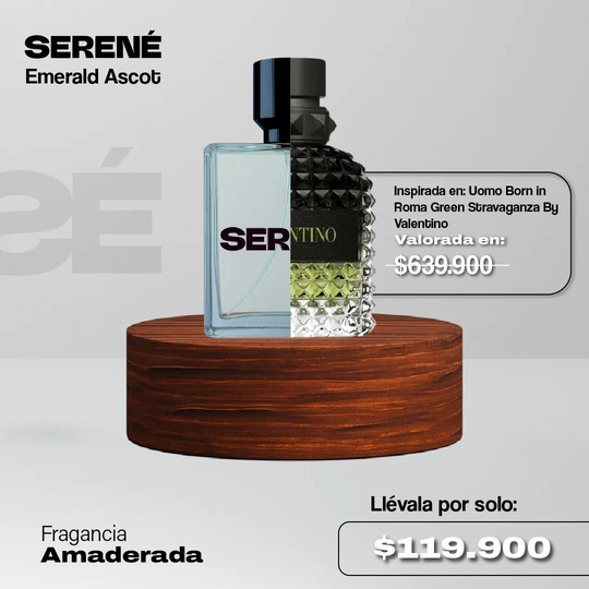 Serené Emerald Ascot Inspirado en Uomo Born in Roma Green Stravaganza By Valentino