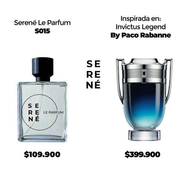 Serené Le Parfum S015 Inspirada en Invictus Legend By Paco Rabanne (Kit 50 ML)