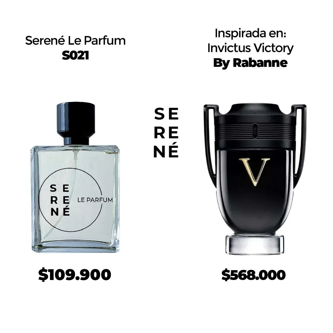 Serené Le Parfum S021 Inspirada en Invictus Victory By Paco Rabanne (Kit 50 ML)
